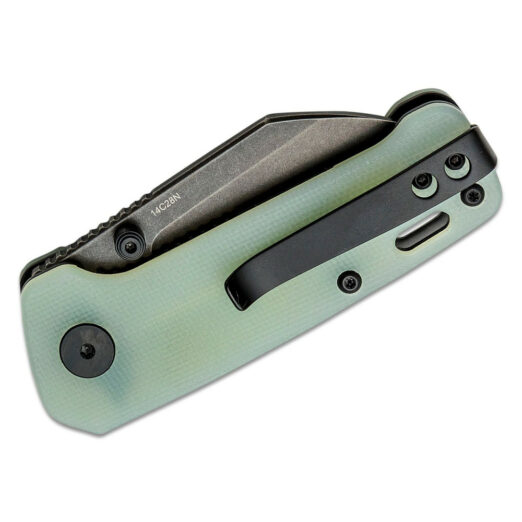 QSP Penguin Mini QS130XS-F2, Jade G10 with Black Stonewashed 14C28N Blade