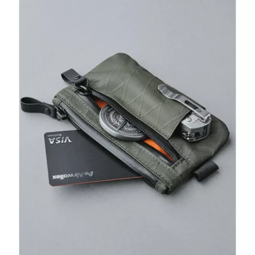 Alpaka Zip Pouch Pro - Dark Green X-Pac VX21 Fabric (RFID Blocking)