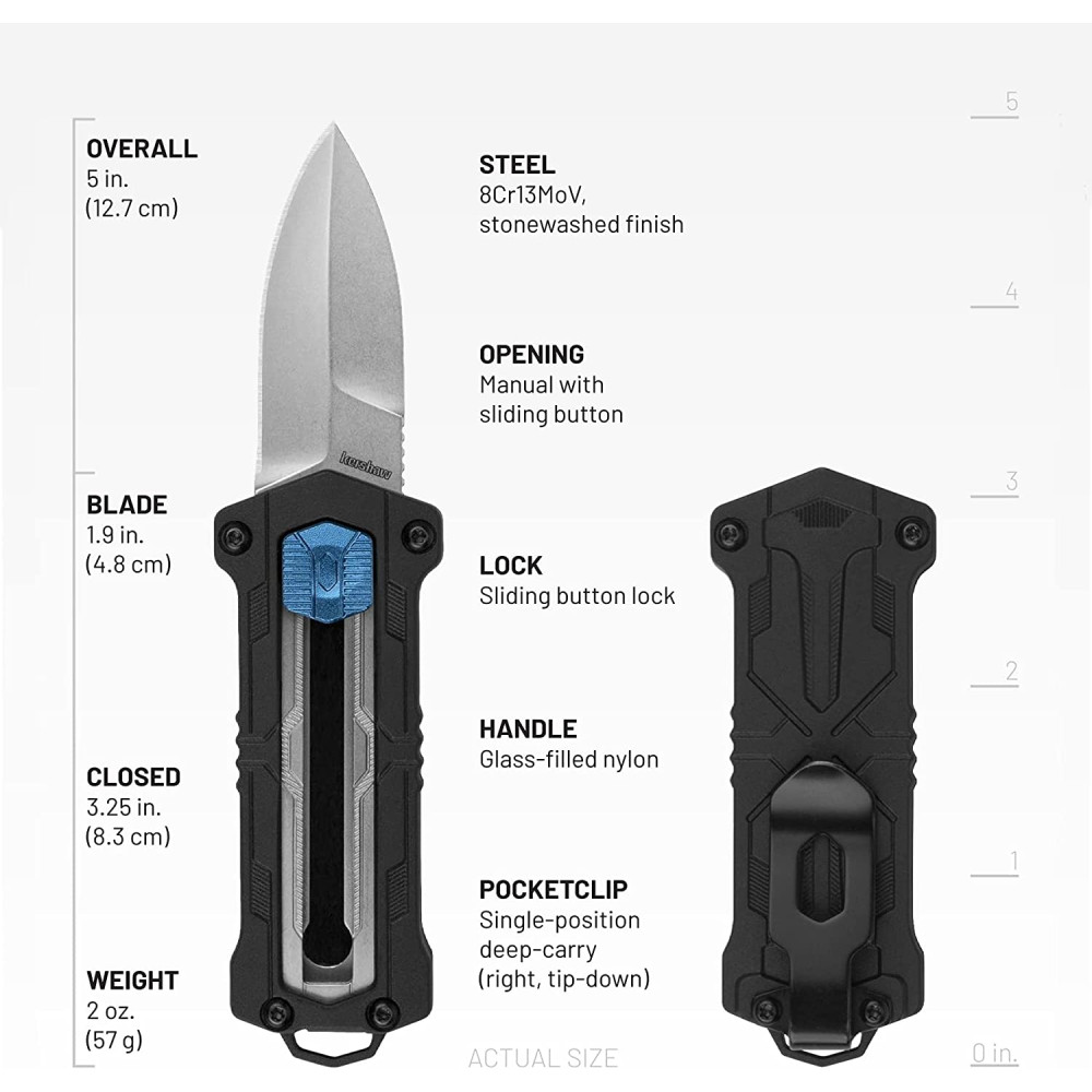 Kershaw 1190 Kapsule Manual Sliding Button Lock Knife Knife Depot Australia