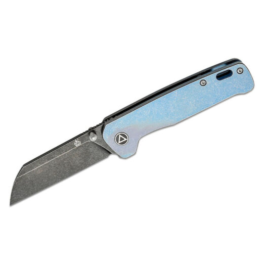 QSP Penguin QS130-S - Blue Stonewash Ti Handle with Black Stonewash Blade