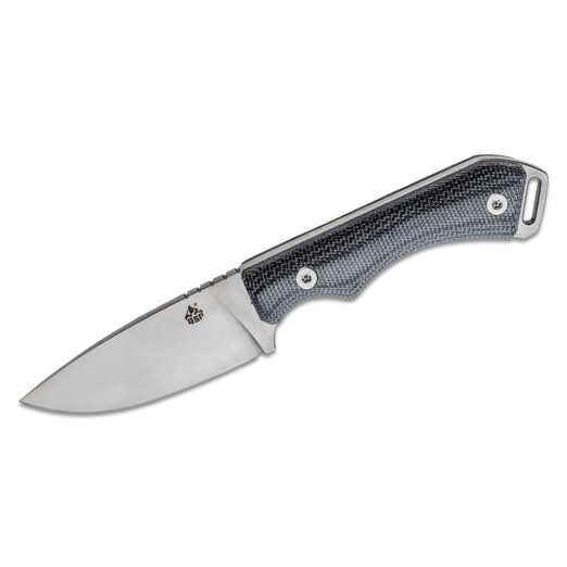 QSP Workaholic QS124-B Fixed Blade Knife, Black Micarta Handle