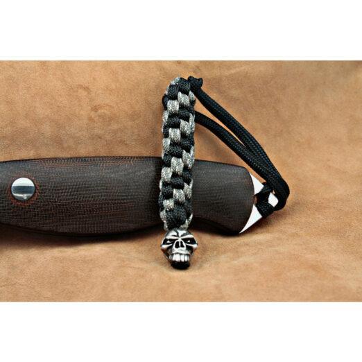 Schmuckatelli Emerson Black/Digital Camo Lanyard with Pewter Skull Bead