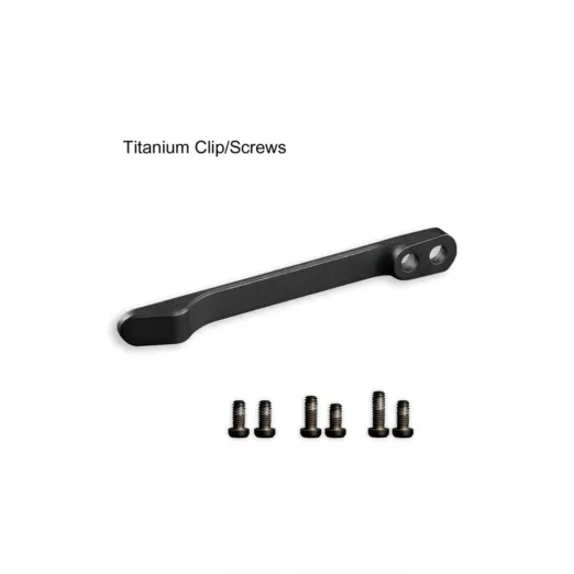 CIVIVI T001D Black Titanium Pocket Clip with 6PCS Screws for WE Knife Co. and CIVIVI Knife Models