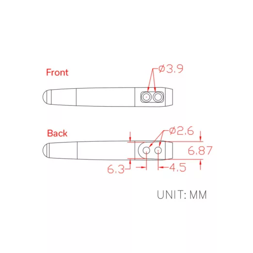 CIVIVI T002B Flamed Titanium Pocket Clips - Set of Two, No Screws Included