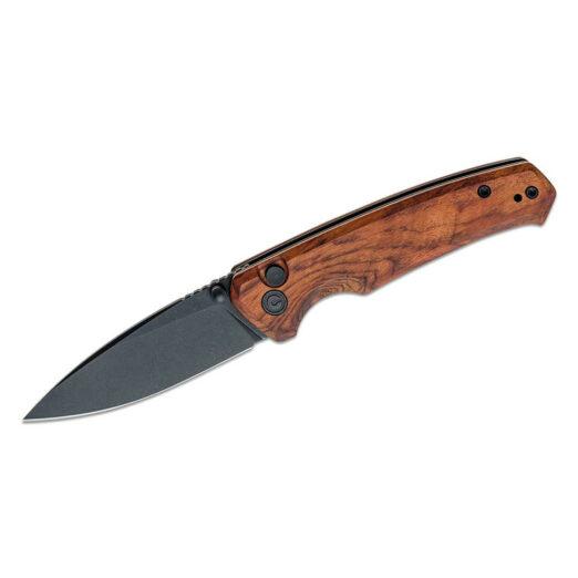 CIVIVI Altus C20076-3, Cuibourtia Wood, Button Lock, with Black Stonewash Nitro-V Blade