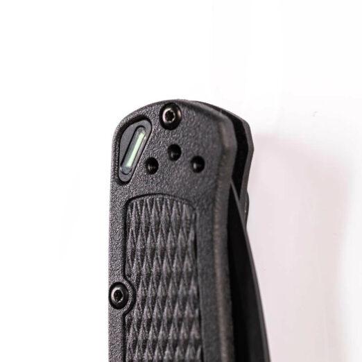 Glow Rhino Black Lanyard Hole Plug with Green Tritium for Benchmade Bugout