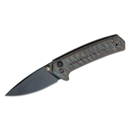 WE Knife Co. Culex WE21026B-7,  Tiger Stripe Flamed Titanium with Black Stonewash CPM-20CV Blade