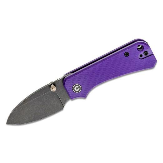 CIVIVI Baby Banter C19068S-4, Purple G10 with Black Stonewash Nitro-V Blade