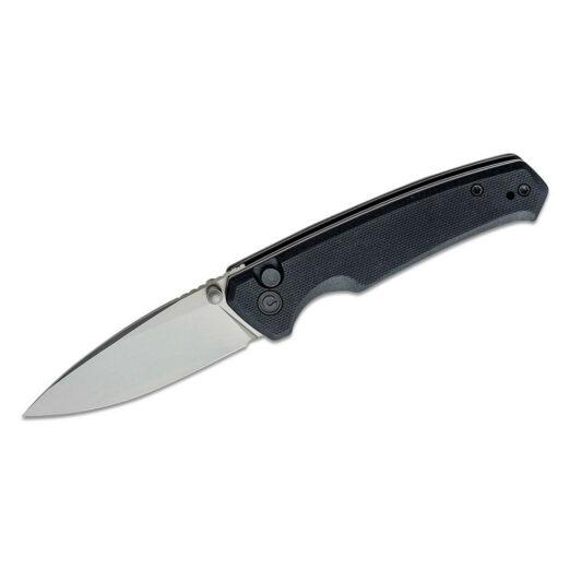 CIVIVI Altus C20076-1, Black G10, Button Lock, with Silver Bead Blasted Nitro-V Blade