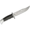 Buck 119BKS Special Hunting Knife with Black Phenolic Handles and Leather Pouch