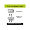 CIVIVI T002B Flamed Titanium Pocket Clips - Set of Two, No Screws Included
