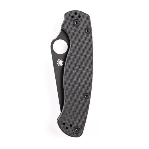 Glow Rhino Black Lanyard Hole Plug with Green Tritium for Spyderco PM2, Para 3 or Manix 2