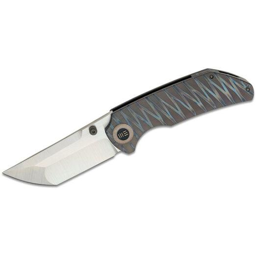 WE Knife Co Thug XL WE20028D-2, Tiger Stripe Flamed Titanium with Hand Rubbed Satin CPM-20CV Blade