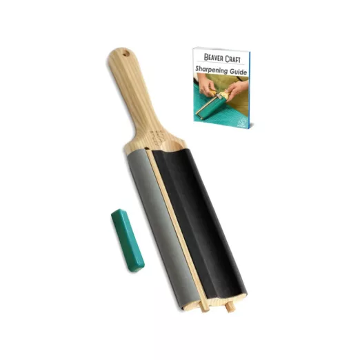 BeaverCraft LS5P1 - Dual-Sided Leather Paddle Strop for Hook Knives and Gouges