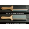 BeaverCraft LS5P1 - Dual-Sided Leather Paddle Strop for Hook Knives and Gouges