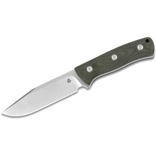 QSP Bison QS134-C, Fixed Blade, Green Micarta + Kydex Pouch