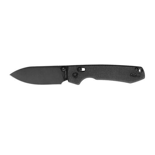 Vosteed Raccoon - 3.25’’ 14C28N Black Blade, Cross-Bar Lock and Black Micarta Handle