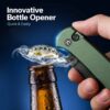 CIVIVI Qubit C22030E-DS1, Green Aluminium, Damascus Blade, Button Lock