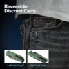 CIVIVI Qubit C22030E-DS1, Green Aluminium, Damascus Blade, Button Lock