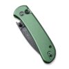 CIVIVI Qubit C22030E-DS1, Green Aluminium, Damascus Blade, Button Lock
