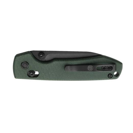 Vosteed Raccoon Crossbar Lock - 3.25’’ Black 14C28N Blade, Green Micarta Handle - RCCB32VPMN