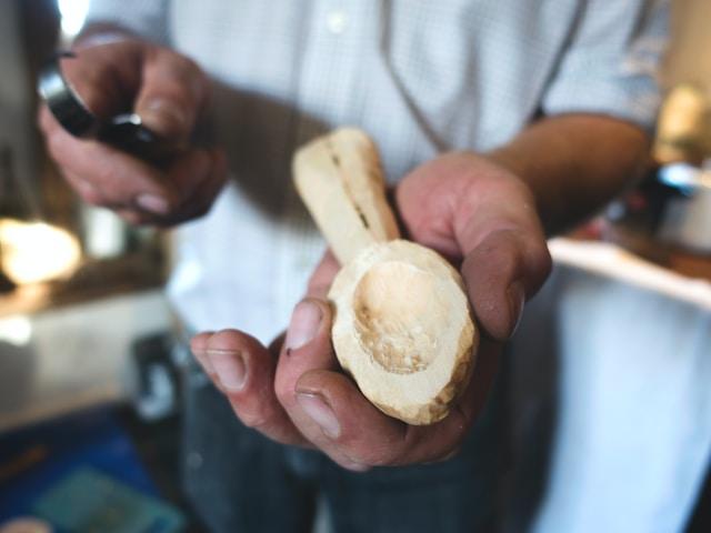 Wood Carving in Hand