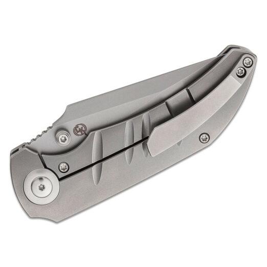 WE Knife Riff-Raff WE22020B-4 - Polished Bead Blasted CPM20CV Blade, Polished Bead Blasted Titanium Handle