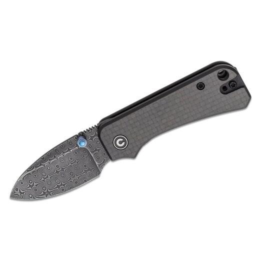 CIVIVI Baby Banter C19068S-DS1 - Twill Carbon Fibre on Black G10 with Damascus Blade