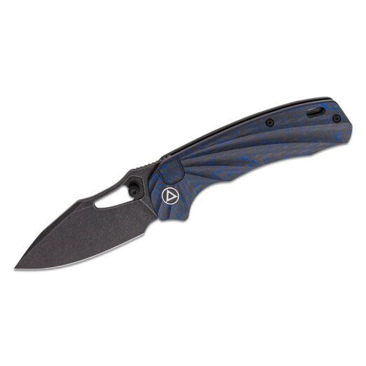 QSP Hornbill QS146-B2, Blue Carbon Fibre with Black Stonewashed S35VN Blade