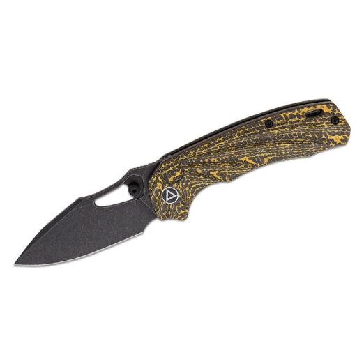 QSP Hornbill QS146-A2, Golden Carbon Fibre with Black Stonewashed S35VN Blade