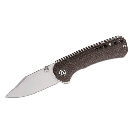 QSP Kestrel QS145-A1 Dark Brown Micarta with Stonewashed 14C28N Blade