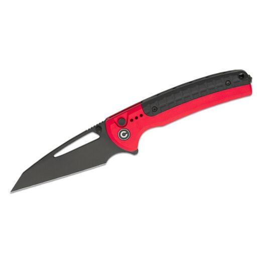 CIVIVI  Sentinel Strike C22025B-1, Red Aluminium with Black FRN Inlay Handles and Black D2 Reverse Tanto Blade