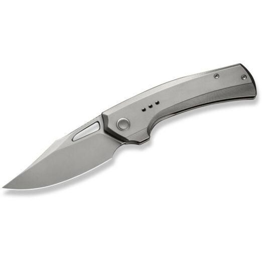 WE Knife Co. Nefaris WE22040D-2 Limited Edition - Polished Bead Blasted Titanium with Polished Bead Blasted CPM20CV Blade