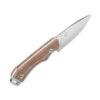 QSP Workaholic QS124-A Fixed Blade Knife, Brown Micarta Handle
