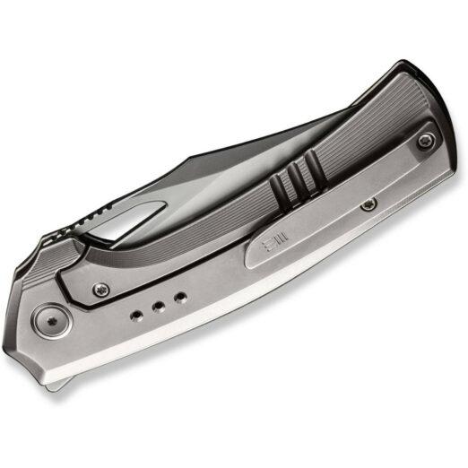 WE Knife Co. Nefaris WE22040D-2 Limited Edition - Polished Bead Blasted Titanium with Polished Bead Blasted CPM20CV Blade