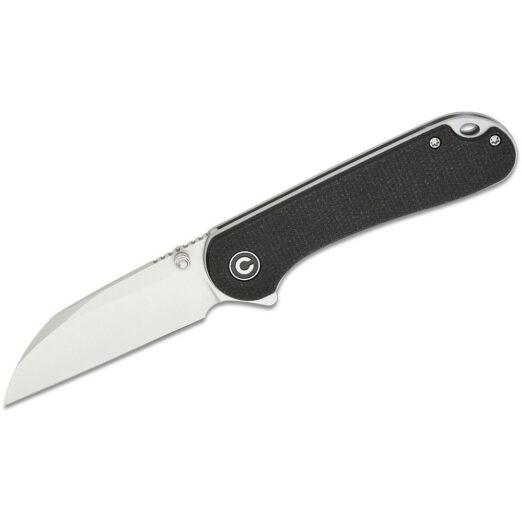 CIVIVI Elementum C18062AF-3 - Black Canvas Micarta with Satin Nitro-V Wharncliffe Blade