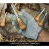 BeaverCraft SC05 Woodcarving Chisel Set with Palm Handles