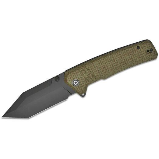 CIVIVI Bhaltair C23024-3, Green Burlap Micarta with Black 14C28N Blade