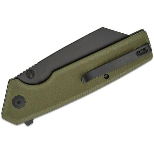 CIVIVI Amirite C23028-3 Button Lock, Coarse OD Green G10 with Nitro-V Black Reverse Tanto Wharncliffe Blade