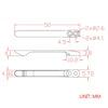 CIVIVI T001B Black Titanium Pocket Clip with 2 PCS Screws for CIVIVI Knife Models