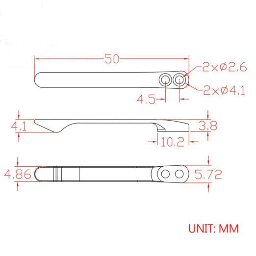 CIVIVI T001B Black Titanium Pocket Clip with 2 PCS Screws for CIVIVI Knife Models