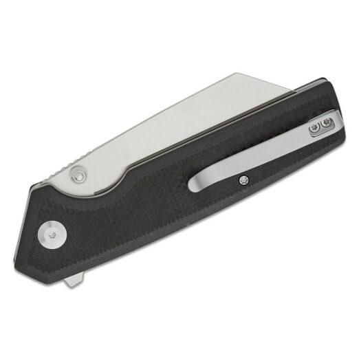 CIVIVI Amirite C23028-2 Button Lock, Coarse Black G10 with Nitro-V Satin Reverse Tanto Wharncliffe Blade