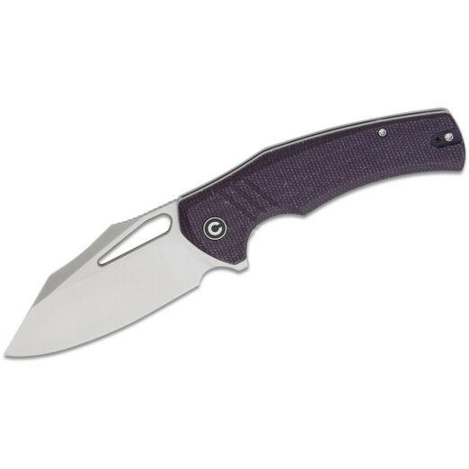 CIVIVI BullTusk C23017-3, Purple Canvas Micarta with Satin 14C28N Blade