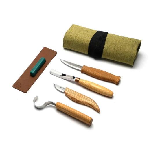 Beaver Craft S43 Right-Handed Professional Carving Set, Spoon and Kuksa