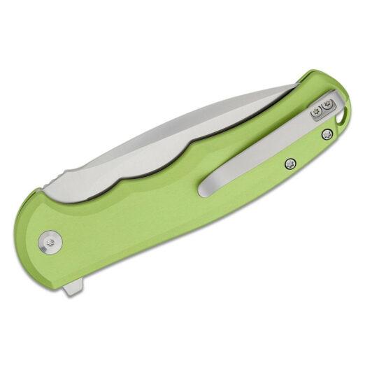 CIVIVI Button Lock Praxis C18026E-3, Lime Green Aluminium with Satin Nitro-V Blade