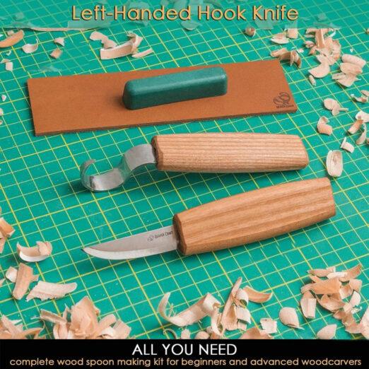 Beaver Craft S01L Basic Spoon Carving Kit for Left-Handed Beginners