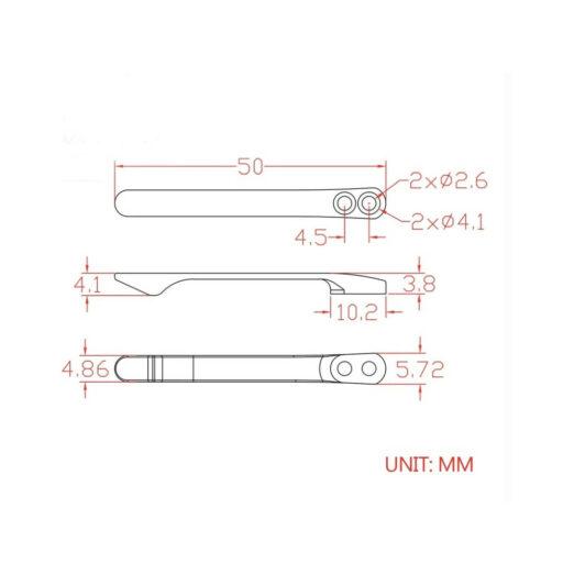 CIVIVI T001A Plain Titanium Pocket Clip with 2 PCS Screws for CIVIVI Knife Models