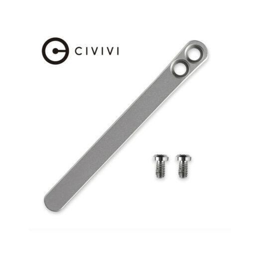 CIVIVI T001A Plain Titanium Pocket Clip with 2 PCS Screws for CIVIVI Knife Models