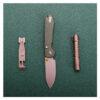 Vosteed Raccoon Top Liner Lock - 3.25" Stonewashed 14C28N Blade, Green Micarta Handle - A2904