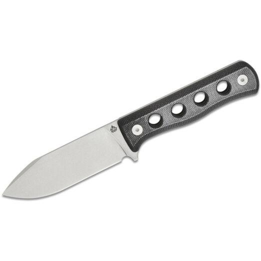 QSP Canary QS155-B1 Fixed Blade - Black Micarta, Stonewashed Cr8Mo2VSi and Kydex Pouch